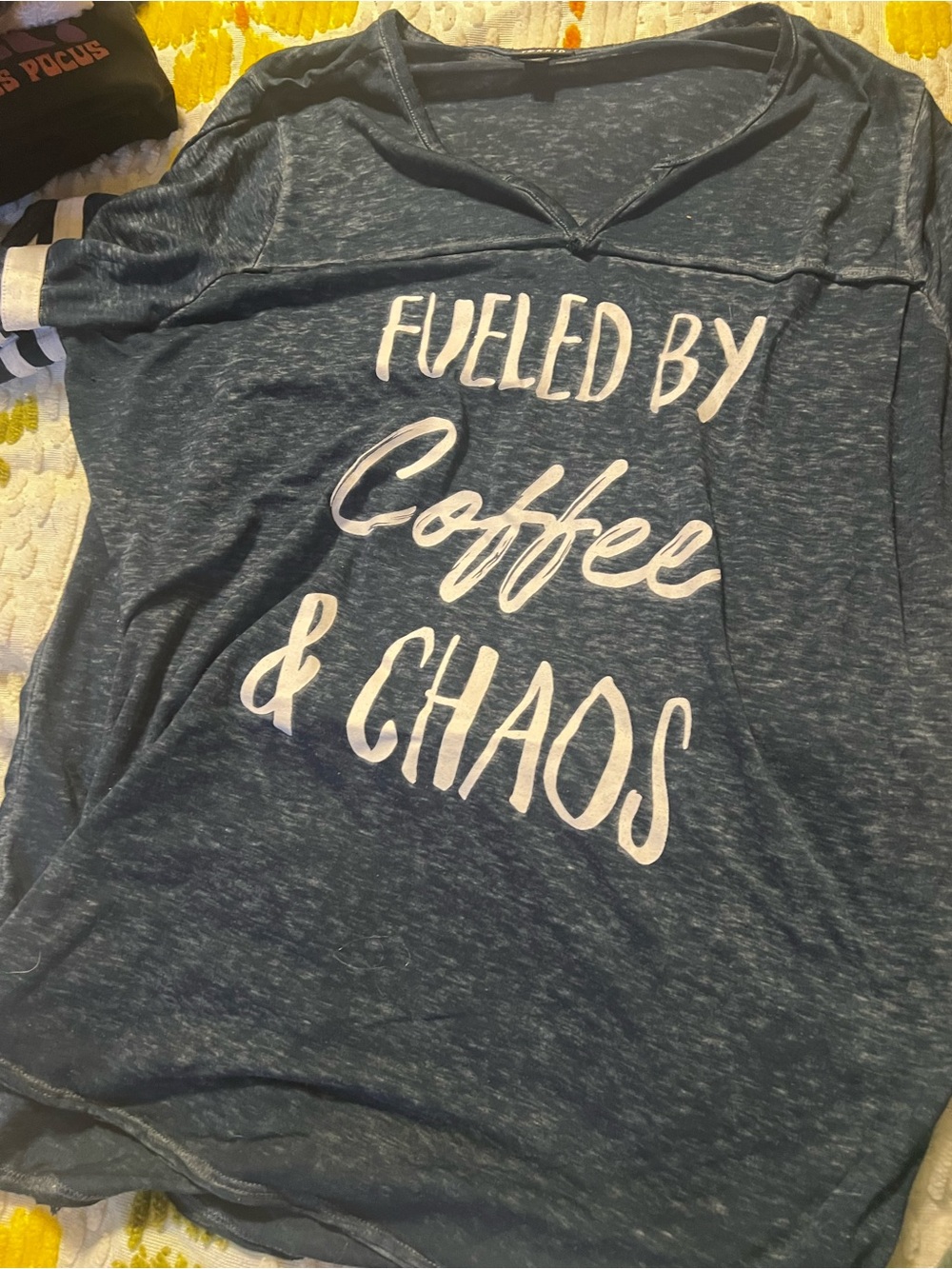 torrid Navy Graphic V-Neck Tee